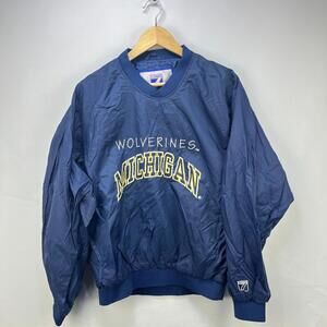 Vintage 90s Michigan Wolverines Pullover Jacket Medium